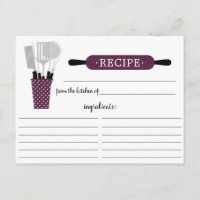 Boysenberry Rolling Pin Kitchen Tools Recipcard