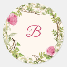 Boysenberry roos floral bruiloft sticker