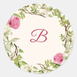Boysenberry roos floral bruiloft sticker