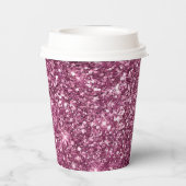 Boysenberry roze glitter papieren bekers (Achterkant)