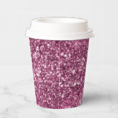 Boysenberry roze glitter papieren bekers (Rechts)