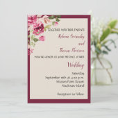 Boysenberry Wedding Invitation Kaart (Staand voorkant)