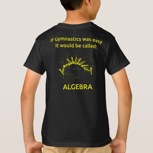 Boys's dark gymnastiek T shirt (Achterkant)