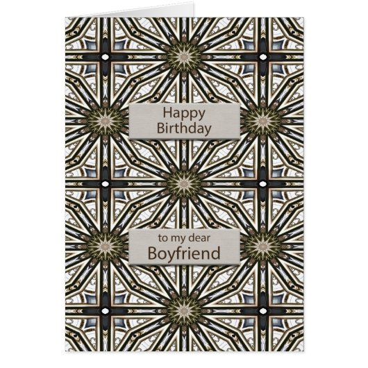 Boyvriend Birthday Abstract Mandala Design (Voorkant)