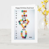 Boyvriend Birthday Card Love you Loyly Tots Kaart (Gele Bloem)