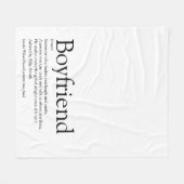 Boyvriend Definition Black en White Cool Fun Fleece Deken (Voorkant (Horizontaal))