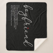 Boyvriend Definition Love Heart Elegant Script Sherpa Deken (Voorkant)