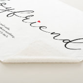 Boyvriend Definition Red Heart Elegant Script Sherpa Deken (3/4)