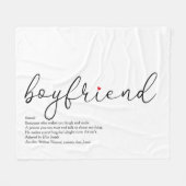 Boyvriend Definition Script Red Love Heart Fleece Deken (Voorkant (Horizontaal))