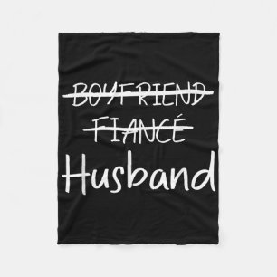 Boyvriend Fiance Husband T - shirts Bachelorette W Fleece Deken