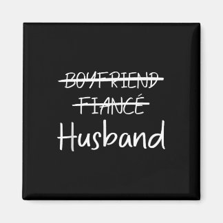 Boyvriend Fiance Husband T - shirts Bachelorette W Magneet