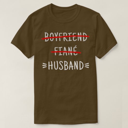 Boyvriend Fiance Husband Wedding 2 T-shirt (Design voorkant)