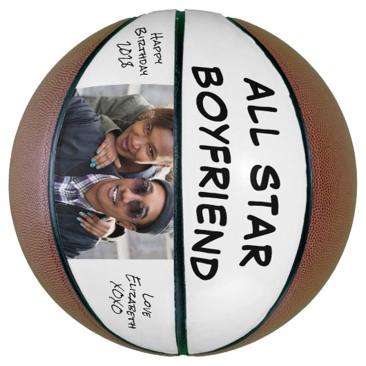 Boyvriend Foto gepersonaliseerd Basketbal (Verticaal)