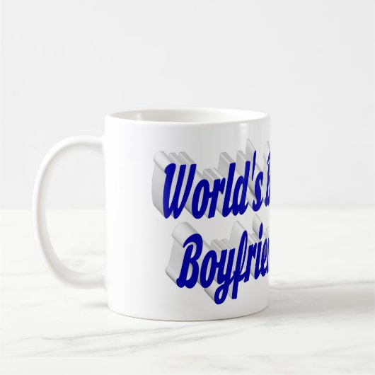 Boyvriend Foto met blauw script Koffiemok (Links)