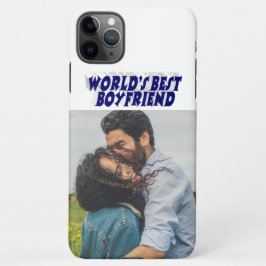 Boyvriend Foto met donkerblauwe tekst iPhone Case iPhone 11Pro Max Hoesje