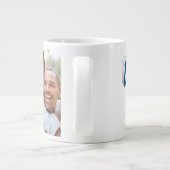 Boyvriend Foto met zee blauw script Grote Koffiekop (Achterkant)