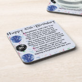 Boyvriend gedicht - 40e verjaardag bier onderzetter (Linkerzijde)