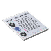 Boyvriend gedicht 50ste verjaardag notitieblok (Schuin)