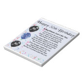 Boyvriend gedicht 50ste verjaardag notitieblok (Linkerzijde)