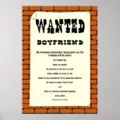 Boyvriend Gezocht Poster. Poster (Voorkant)