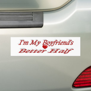 Boyvriend grappige citaat rode tekst bumpersticker