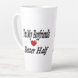 Boyvriend grappige citaat zwarte tekst latte mok