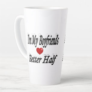Boyvriend grappige citaat zwarte tekst latte mok