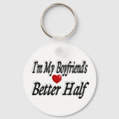 Boyvriend grappige citaat zwarte tekst sleutelhanger (Voorkant)
