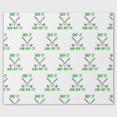 Boyvriend Husband Kerstmis Birthday Golfing Cadeaupapier (Vlak)