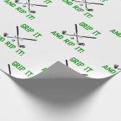 Boyvriend Husband Kerstmis Birthday Golfing Cadeaupapier (Hoek)