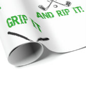 Boyvriend Husband Kerstmis Birthday Golfing Cadeaupapier (Rol Hoek)