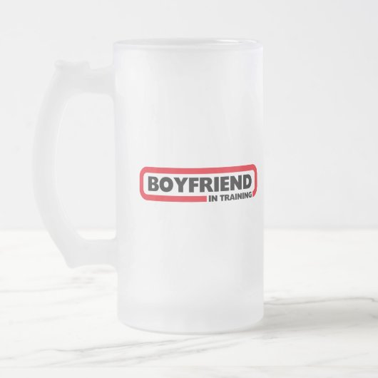 Boyvriend in training - Valentijn Gift Matglas Bierpul (Links)