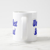 Boyvriend met blauw half script grote koffiekop (Achterkant)