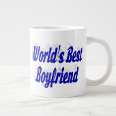 Boyvriend met blauw half script grote koffiekop (Rechts)