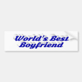 Boyvriend met blauw script bumpersticker (Voorkant)