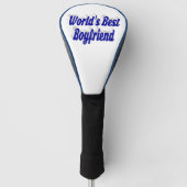 Boyvriend met blauw script golfheadcover (Voorkant)
