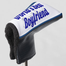 Boyvriend met blauw script golfheadcover