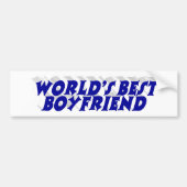 Boyvriend met blauwe typografie bumpersticker (Voorkant)