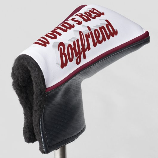 Boyvriend met boeroendisch script golfheadcover (3/4 voorkant)