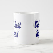 Boyvriend met donkerblauw halfschrift grote koffiekop (Voorkant)