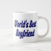 Boyvriend met donkerblauw halfschrift grote koffiekop (Rechts)