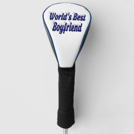 Boyvriend met donkerblauw script golfheadcover