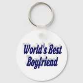 Boyvriend met donkerblauw script sleutelhanger (Voorkant)