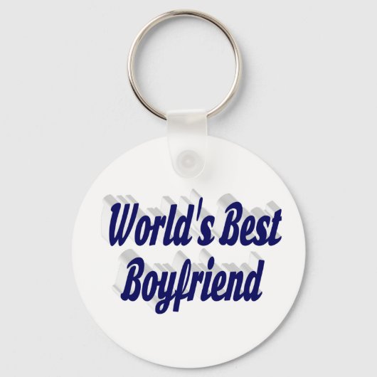 Boyvriend met donkerblauw script sleutelhanger (Voorkant)