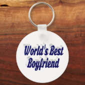 Boyvriend met donkerblauw script sleutelhanger (Voorkant)