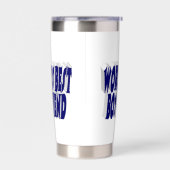 Boyvriend met donkerblauwe halve typografie geïsoleerde drinkbeker (Links)