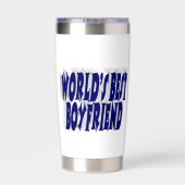Boyvriend met donkerblauwe halve typografie geïsoleerde drinkbeker (Achterkant)