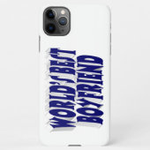 Boyvriend met donkerblauwe tekst iPhone case iPhone Hoesje (Achterkant)