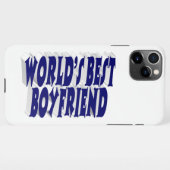 Boyvriend met donkerblauwe tekst iPhone case iPhone Hoesje (Achterkant horizontaal)