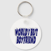 Boyvriend met donkerblauwe typografie sleutelhanger (Voorkant)